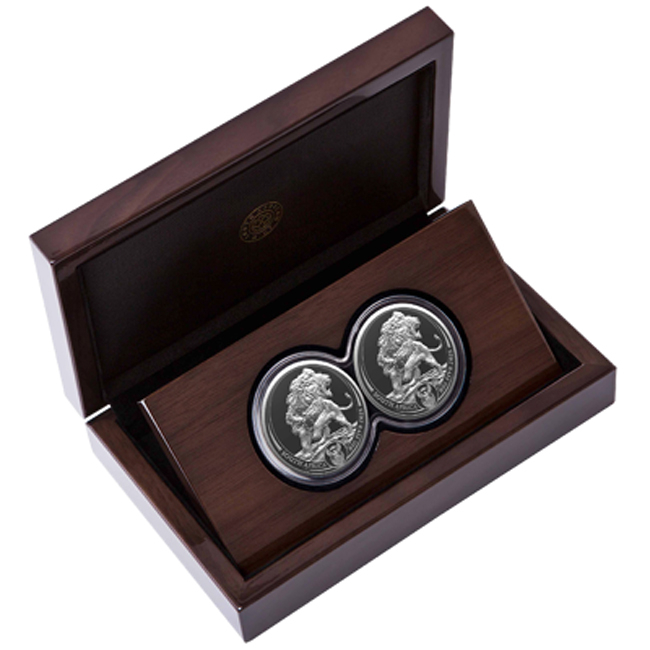 Big Five III - Lev 2025, sada stříbrných mincí v etuji, 2 oz
