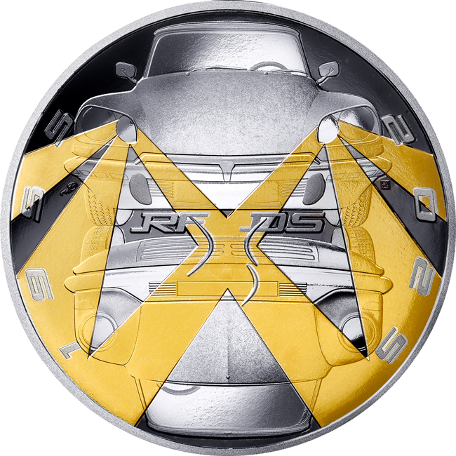 Citroen DS, stříbrná mince v etuji, 22 g