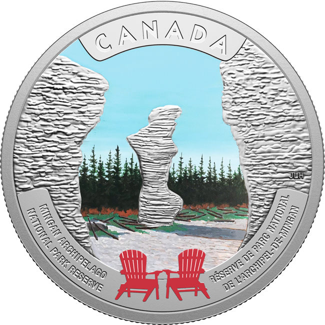 Národní parky Kanady: park Mingan Archipelago 2026 (4. emise), stříbrná mince v etuji, 1 oz
