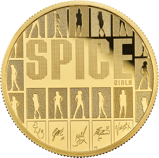 Hudební legendy: Spice Girls 2026, zlatá mince v etuji, 2 oz