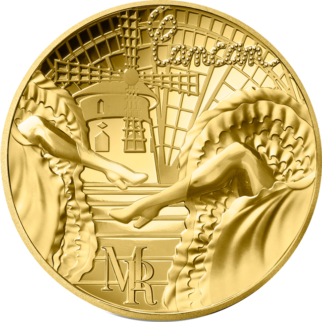 Moulin Rouge 2026, zlatá mince v blistru, 1/10 oz
