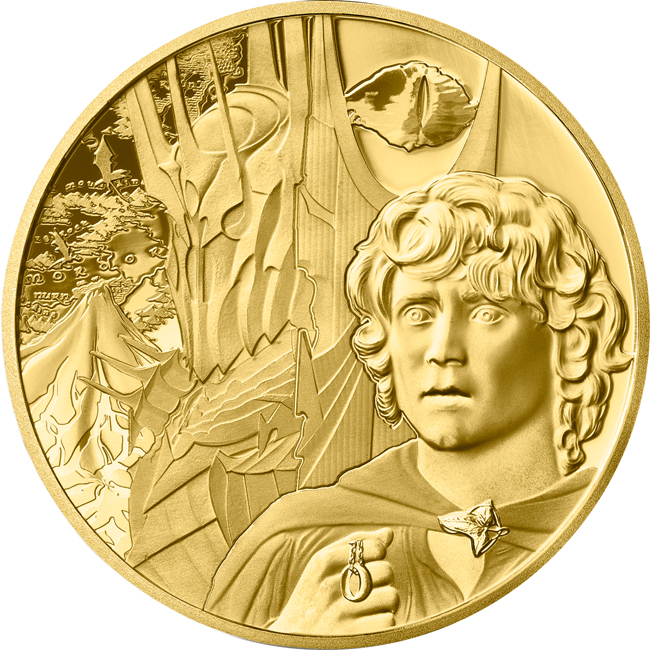 Pán prstenů: Jeden prsten 2026, Francie - 25. výročí, zlatá mince v etuji, 1/4 oz