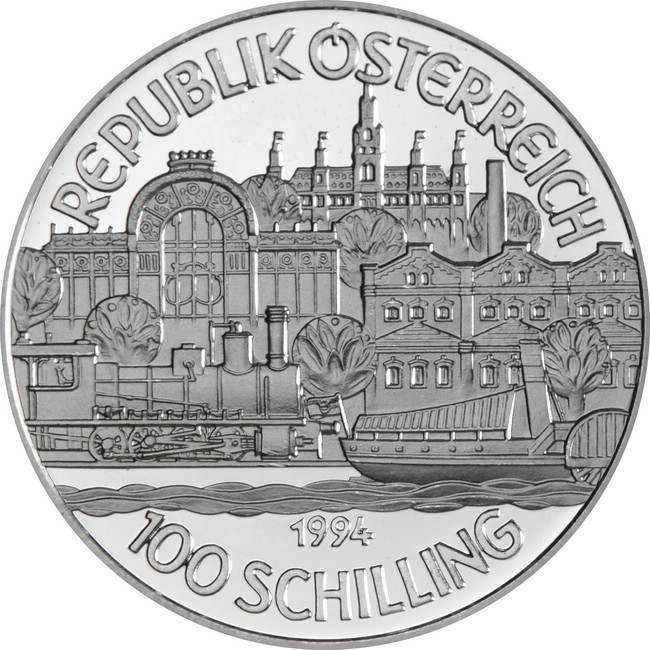 Strieborná minca 100 Schilling II.