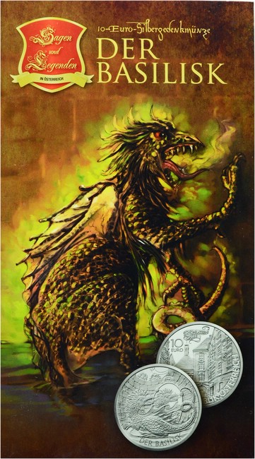 Báje a legendy z Rakouska: Bazilišek 2009, stříbrná mince v blistru, 17 g