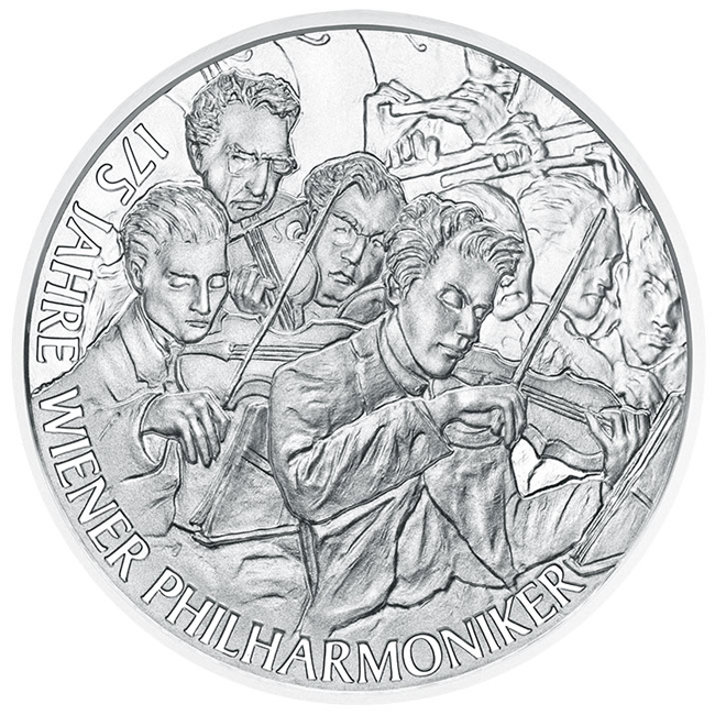 175 let Vídeňské filharmonie 2017, stříbrná mince