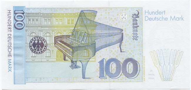 100 Deutsche Mark 1996 (Schumann) Fehldruck