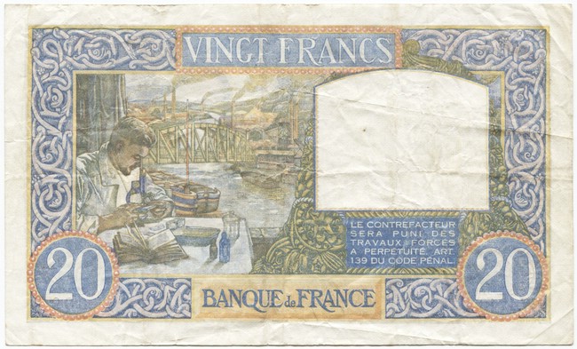 20 Francs 1941 (Wissenschaft & Arbeit)
