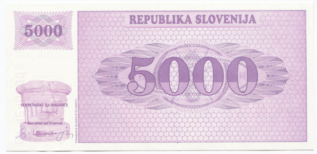 5000 Tolarjev 1992 (Triglav - Dreikopf)