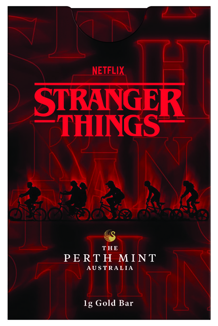 Zlatý slitek Stranger Things, The Perth Mint, 1 g